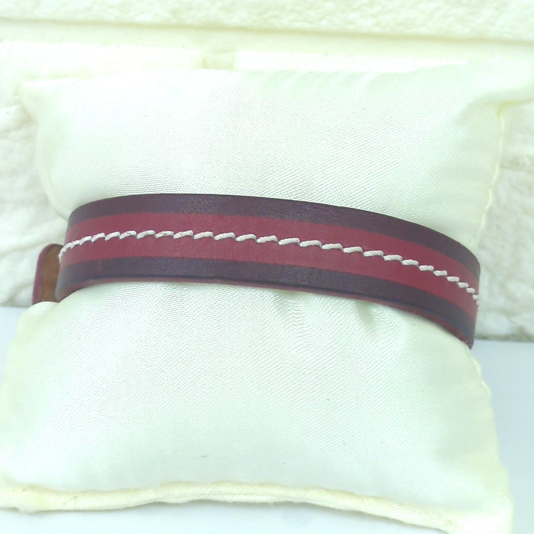 Salvatore Ferragamo Bracelet Wrap Made in Italy Leather Red Approx. 25.5cm