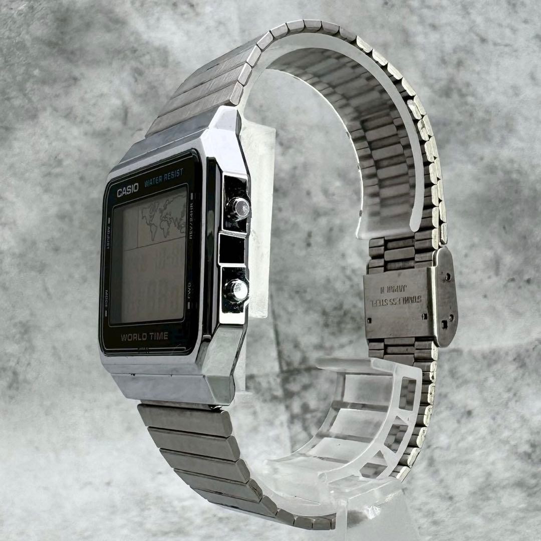 80s New Battery Level Working CASIO A300U World Time World Map