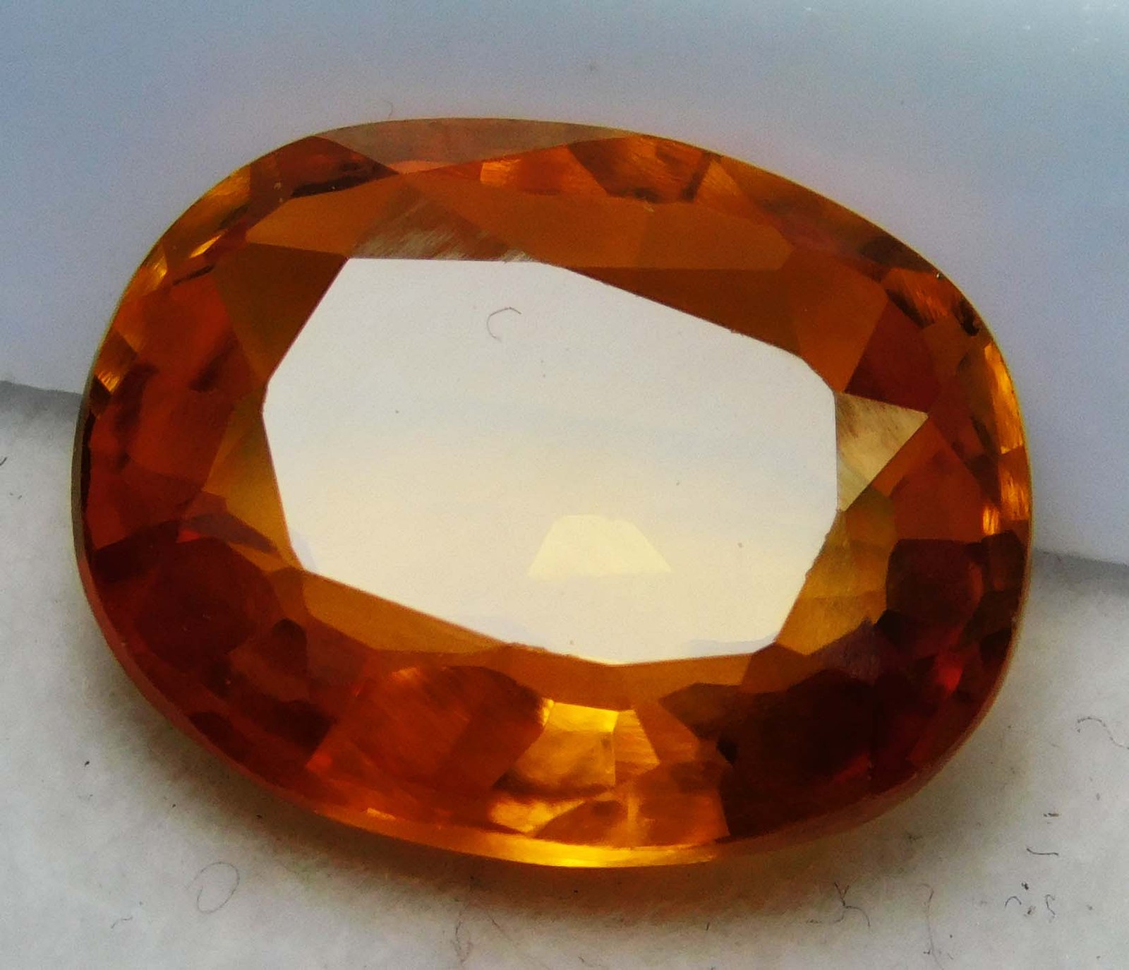 Orange Sapphire Oval Cut CERTIFIED 7.23 Carat Natural Loose Gemstone Ring Size