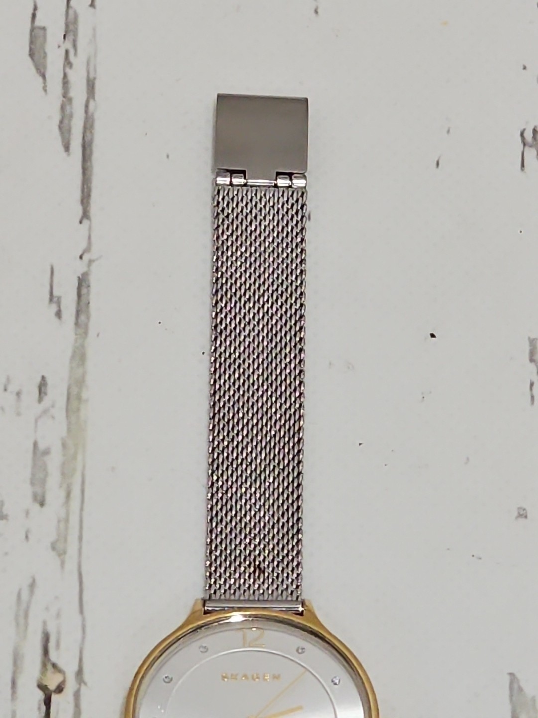 SKAGEN Anita Women Watch Gold Tone Stainless SKW2340 Silver Gemmed Dial