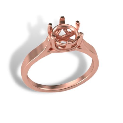 Round Cathedral Weave Design Pre-notched Ring Mounting