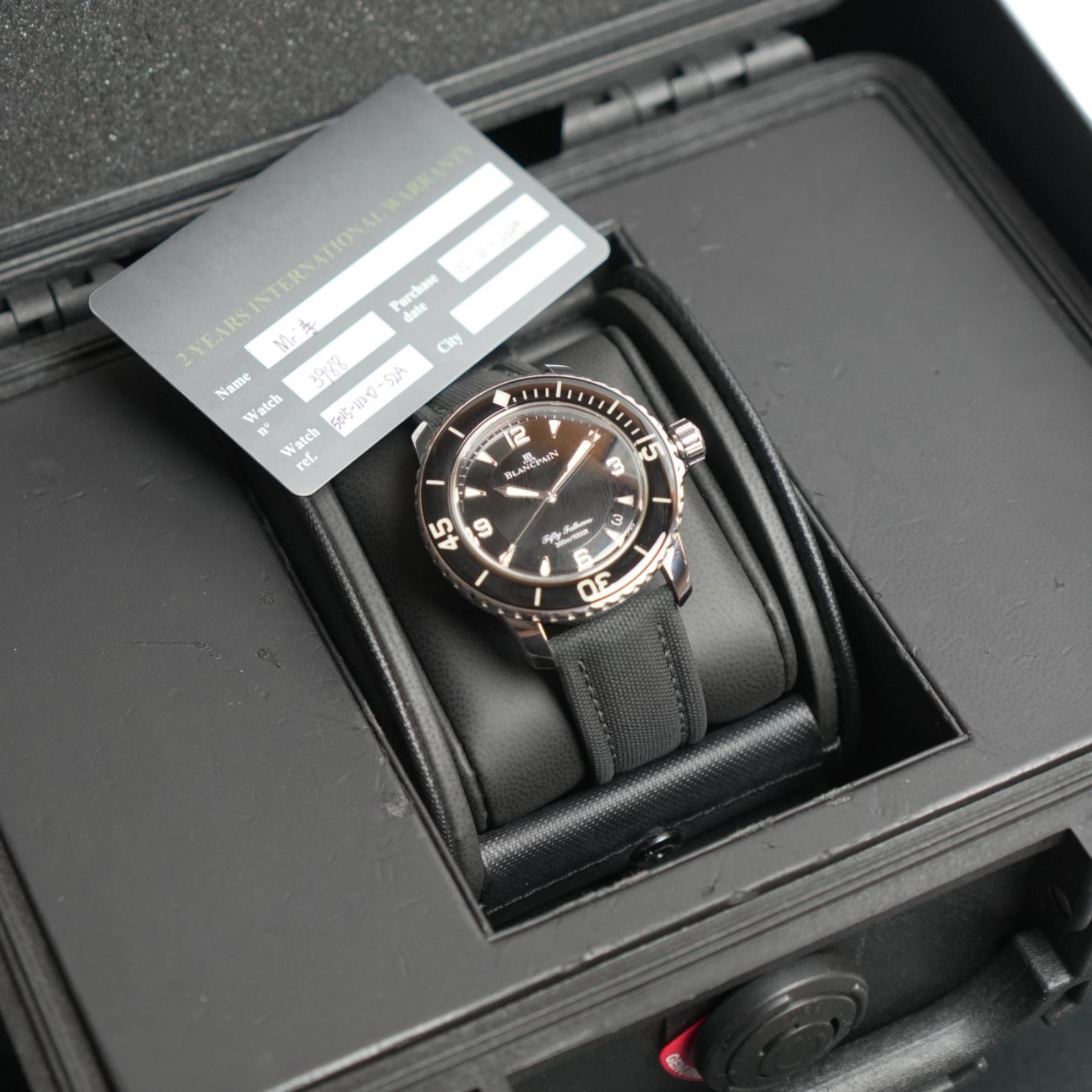 24 BLANCPAIN Stainless Steel 45mm Fifty Fathoms Diver 5015-1130-52A Box Warranty
