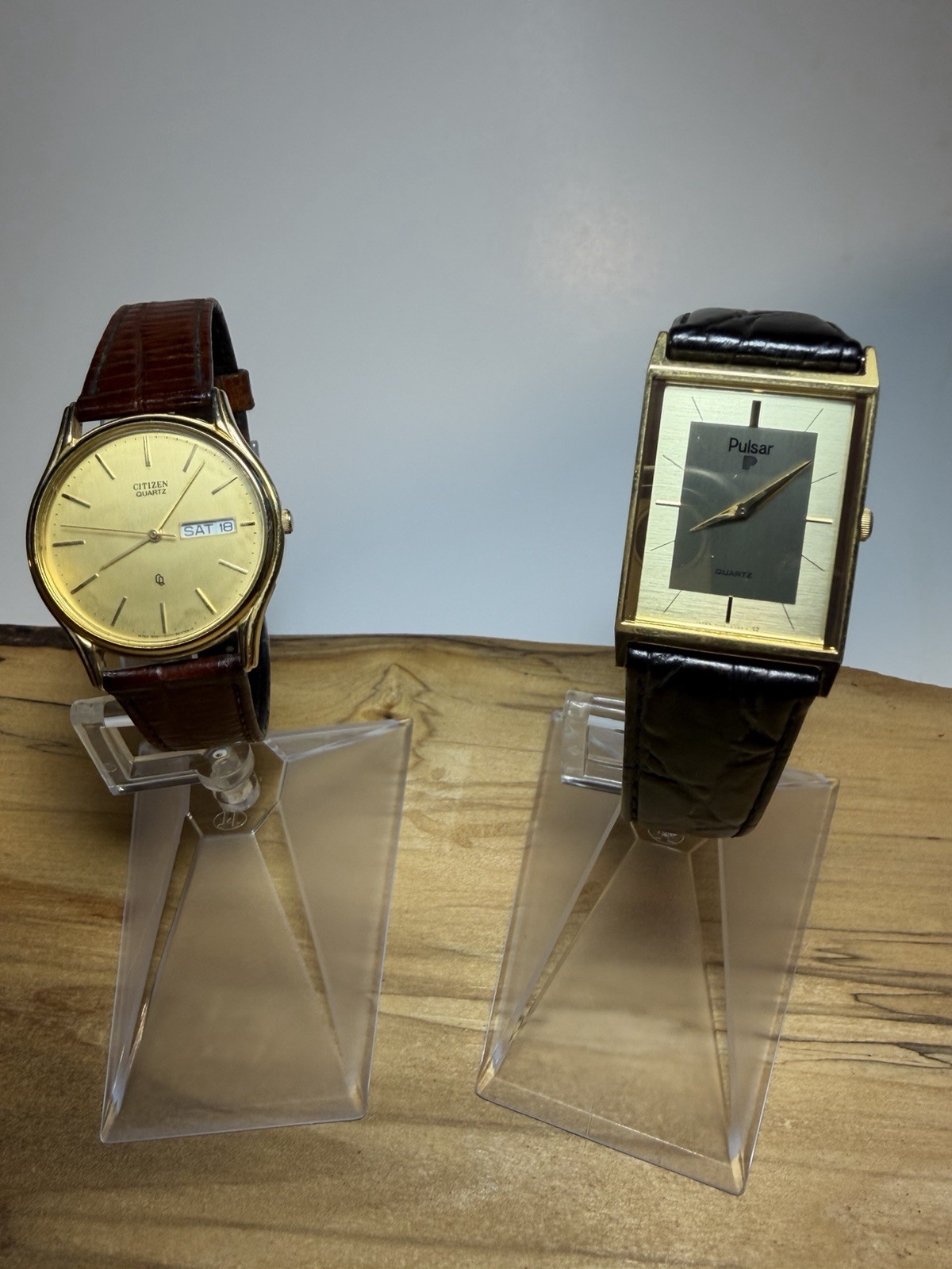 Premium 90s Dress Watch Set Citizen Day-Date Pulsar Tank Quartz