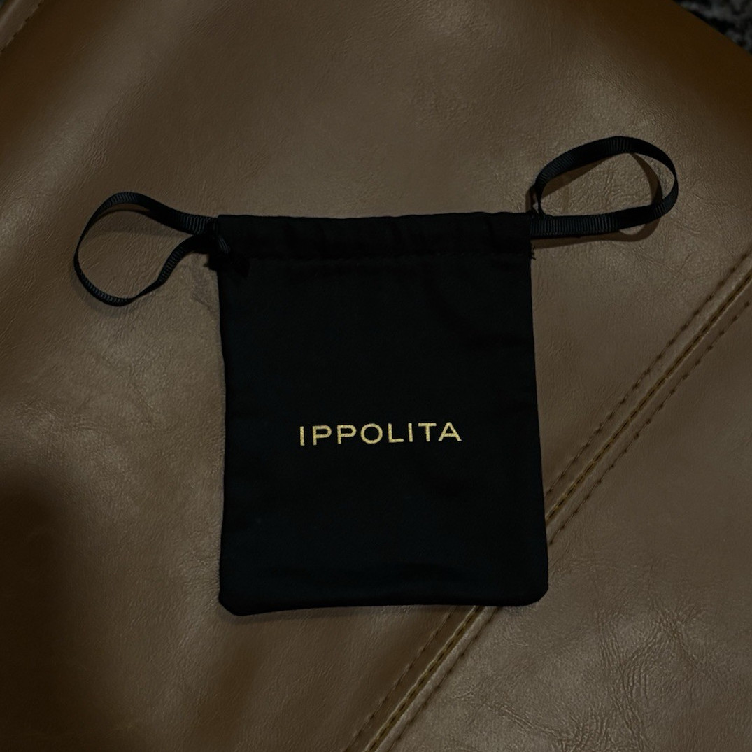 IPPOLITA Black Logo Fabric Drawstring Jewelry Bag/Jewelry Pouch