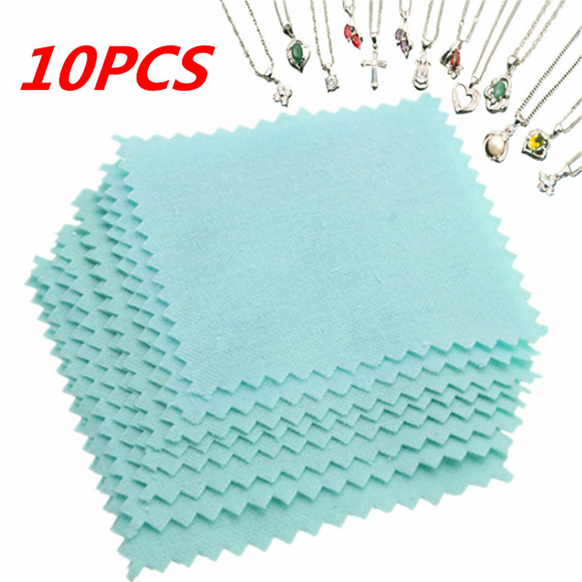 10-100xClean Polishing Cloth for Sterling Silver Golds Platinum Jewelry Anti Dus