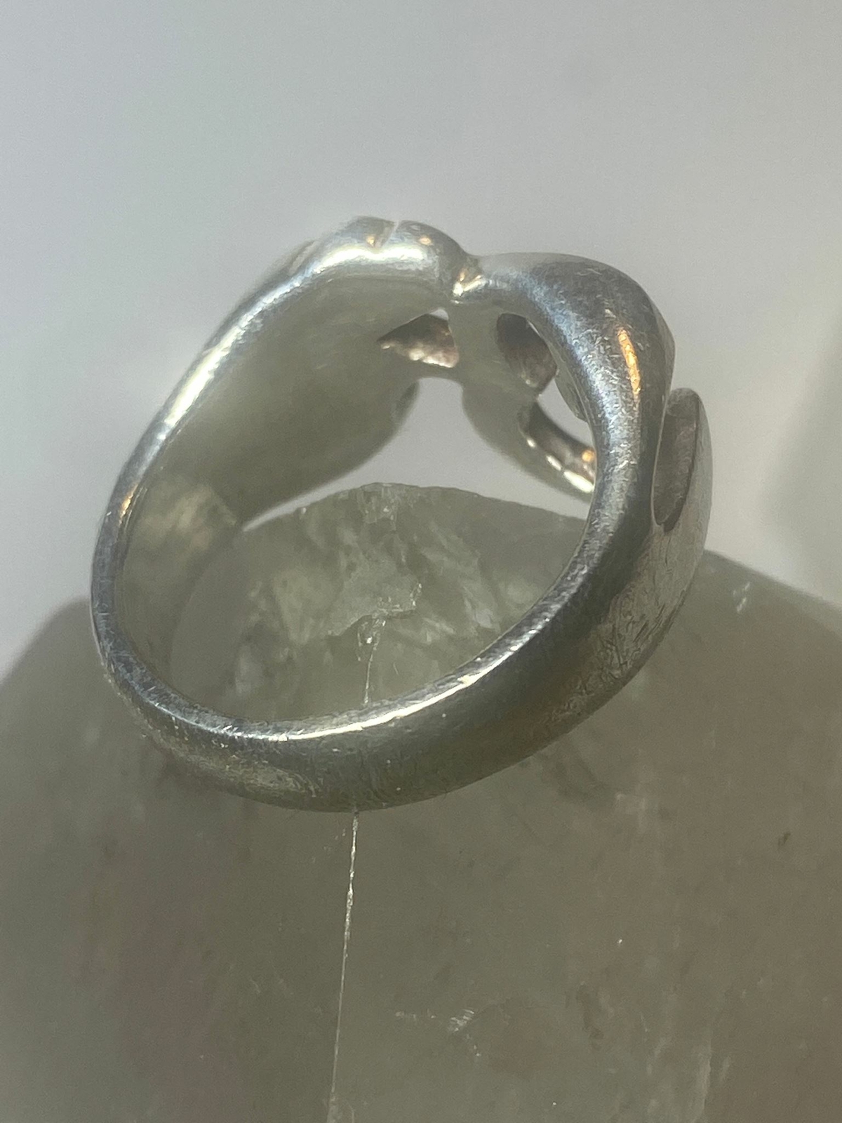 Ohm ring sound off the universe band sterling silver women men