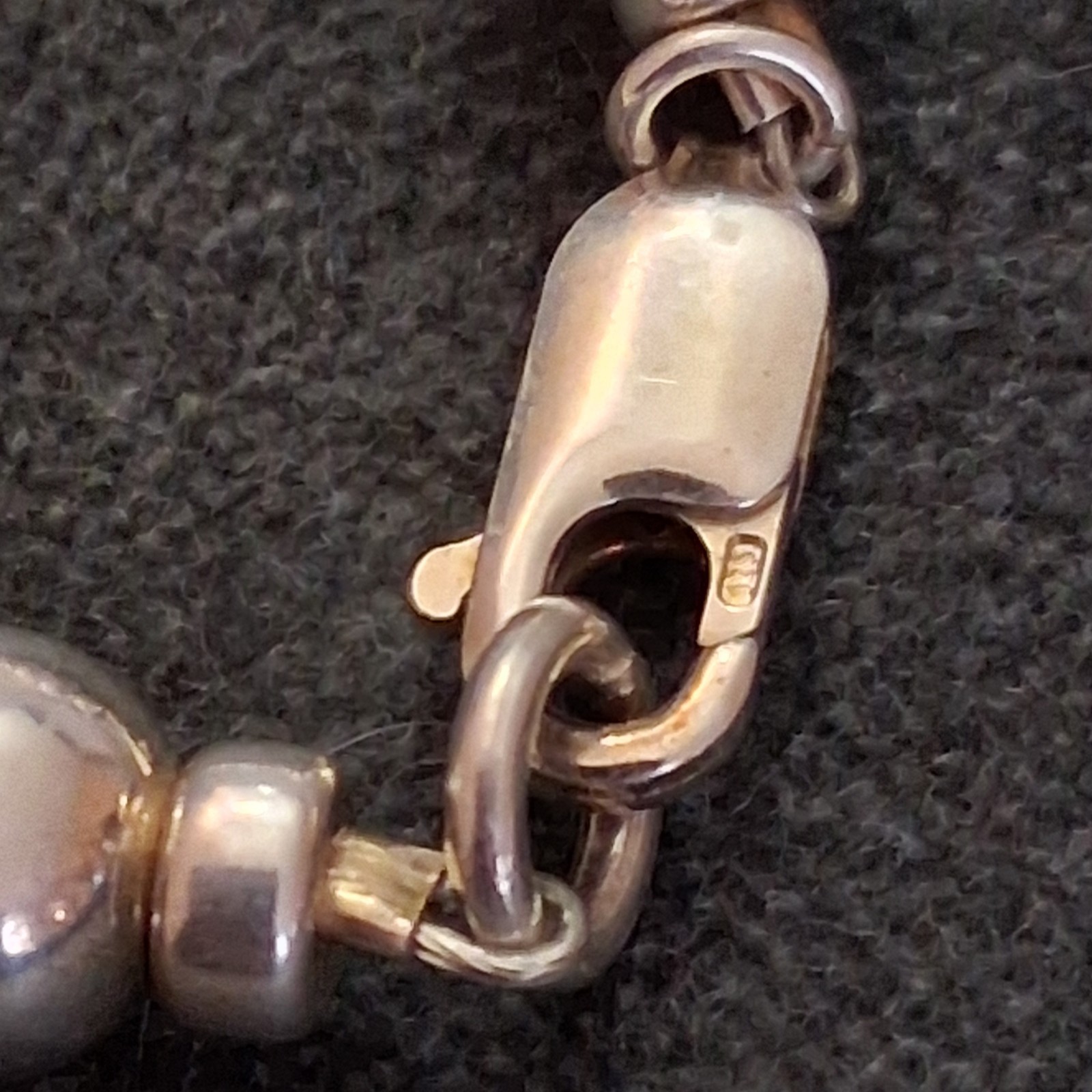 Sterling Silver 8mm Bead Bracelet 7.5inch Long