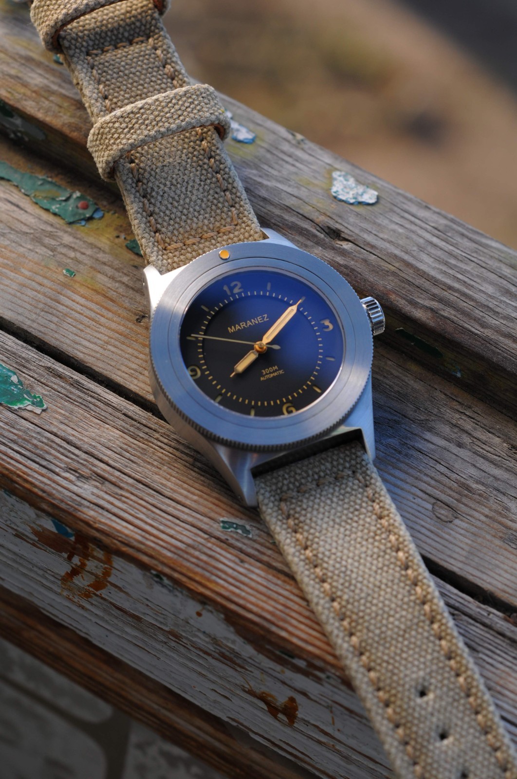 24 mm Sandy Beige rugged handcrafted canvas watch strap *Ready-Made *US-DutyPaid