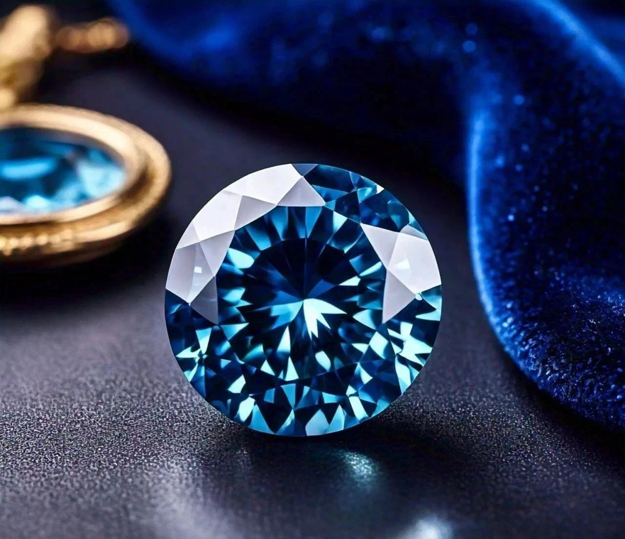 LAB GROWN 3CT BLUE DIAMOND ROUND CUT VVS1 CVD LOOSE CERTIFIED GEM