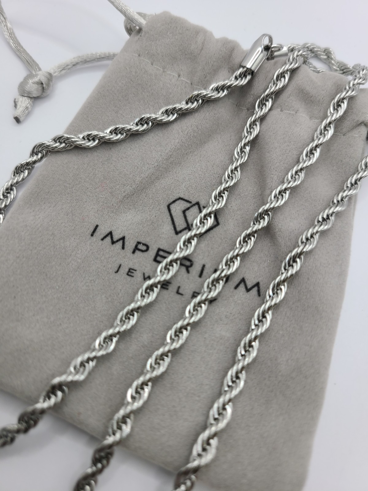 Imperium Rope Chain (Silver) – 4mm – 24″