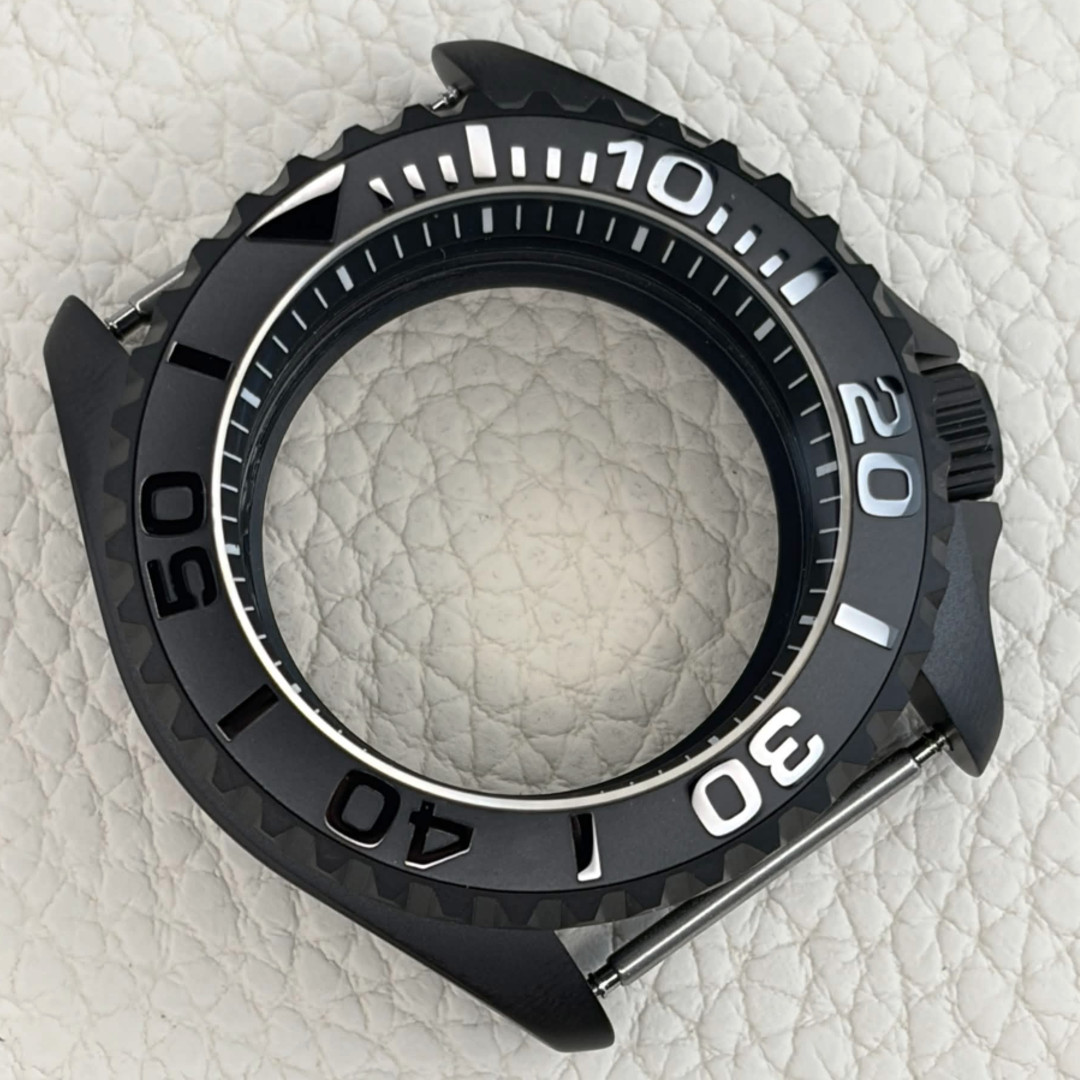 Sandblasted Black 42mm For NH35 NH36 4R36 4R15 Movement Steel Watch Case 3’8 Mod