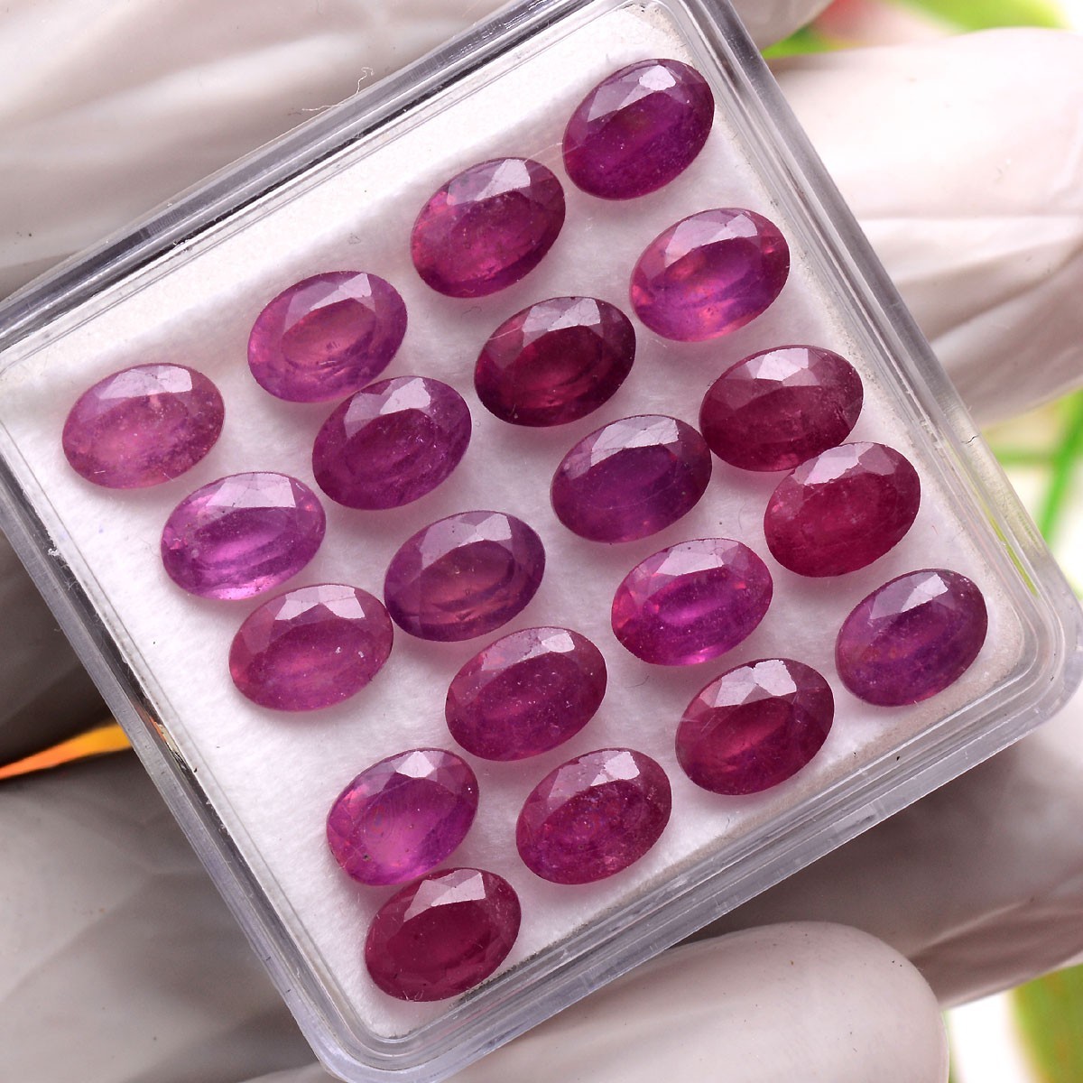 Royal Red~ Lot 10 Pcs Natural Ruby Mozambique 7mmx5mm Oval Cut Loose Gemstones