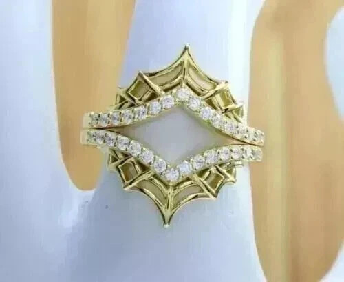 2Ct Round Lab-Created Diamond Engagement Ring Women’s 14K Yellow Gold Plated
