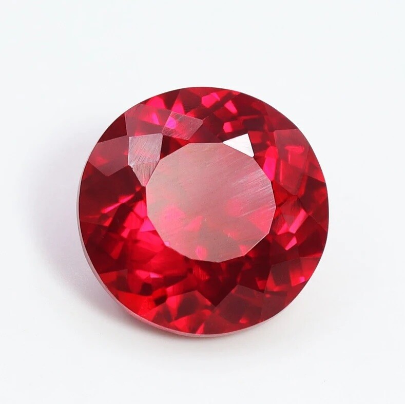 6.5 Ct Natural Round Ruby –Deep Blood Red Flawless Gemstone, Ideal for Ring