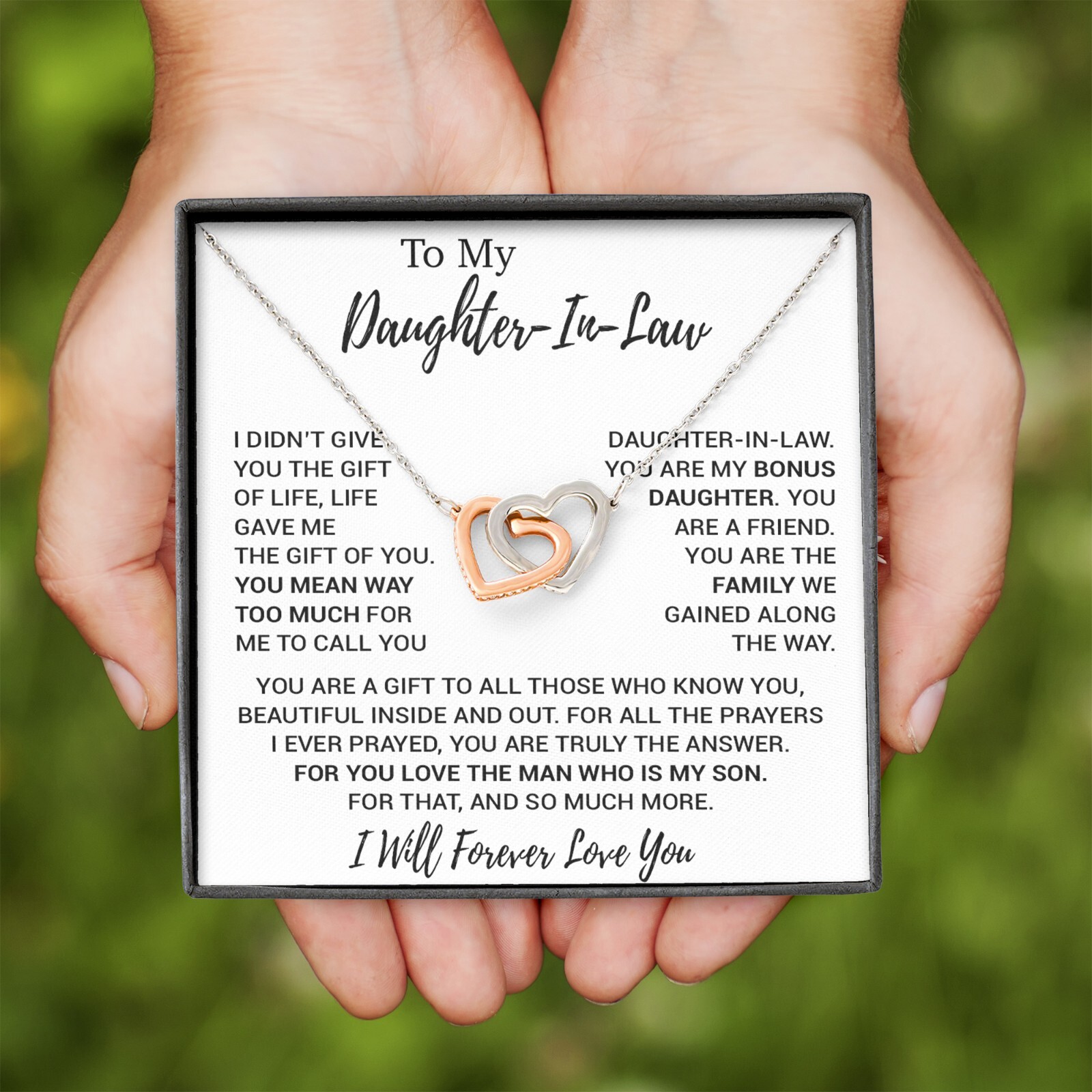 To My Daughter-In-Law Necklace, Gift For Daughter In Law, Daughter In Law Gift