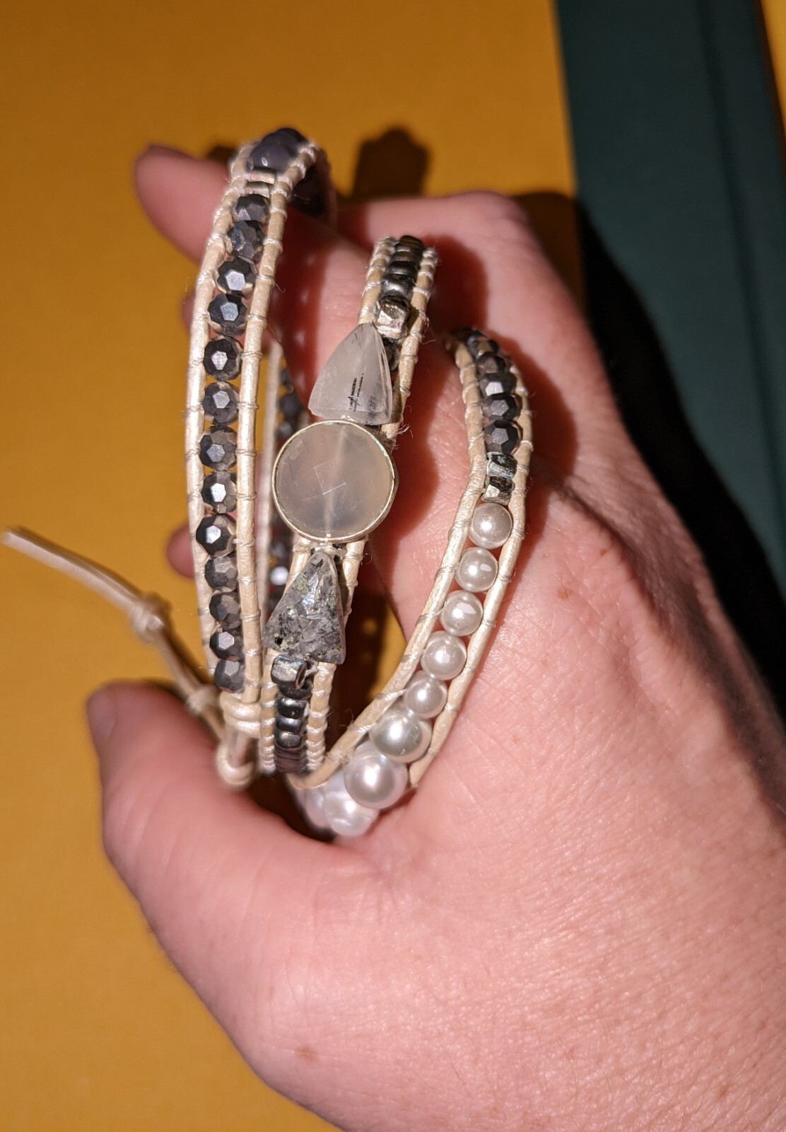 Nakamol Lianna Bead Leather Wrap Bracelet