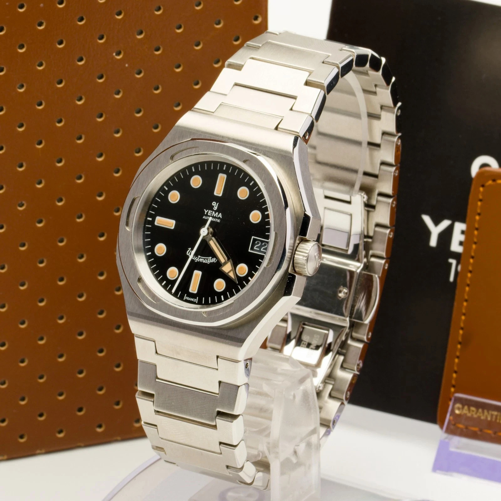 [Near MINT w/ PAPER] YEMA Wristmaster Traveler YWTR21 Automatic Men’s Watch 39mm