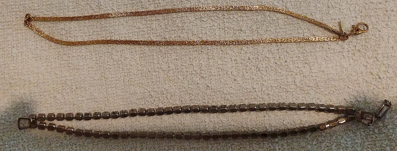 Lot of 2 Vintage Double Bracelets & 2 Vintage Cloak Clasps – Unkown Metals READ!