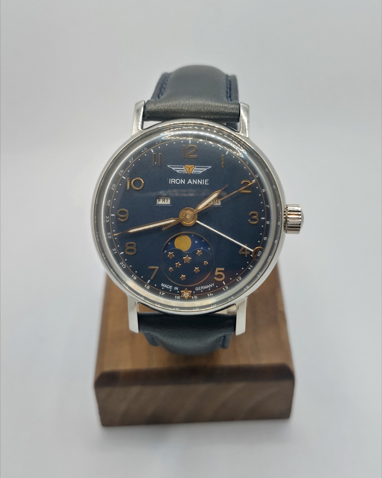 Iron Annie Amazonas Triple Time Moonphase Midsize Quartz Watch Ref: 5977-4