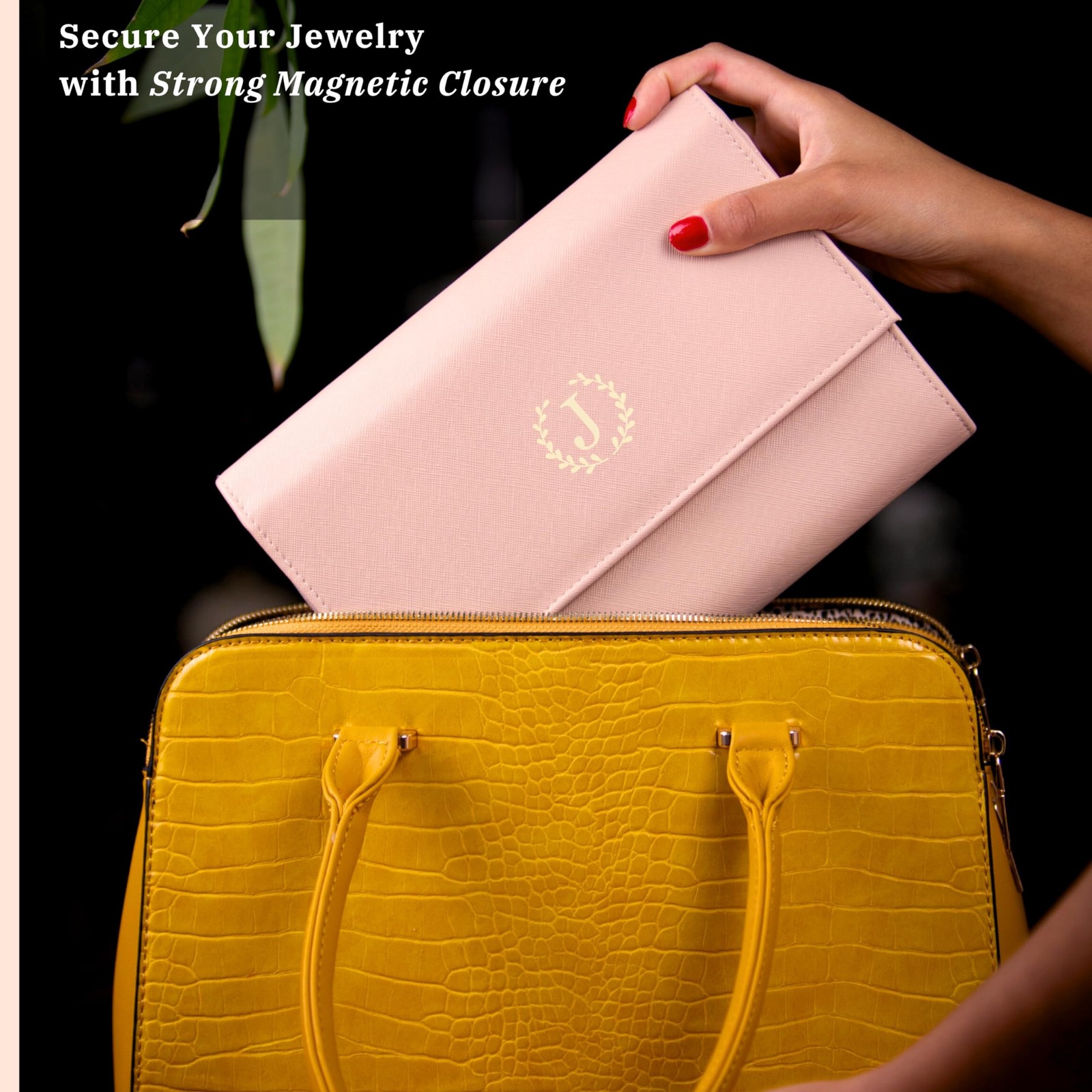 Personalized Initial Travel Jewelry Case – Monogram Custom Gifts For Women, B…