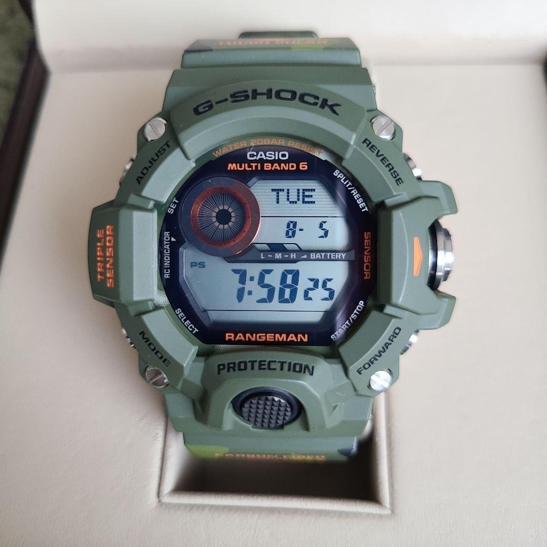 Casio G-Shock GW-9400CMJ-3JR Rangeman Green Camo Solar Wristwatch w/ Box