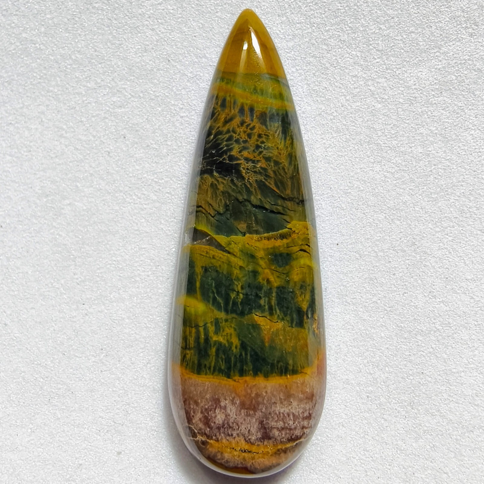 35 Cts Natural Ocean Jasper Cabochon Gemstone 45.4×15.3×6.6 MM