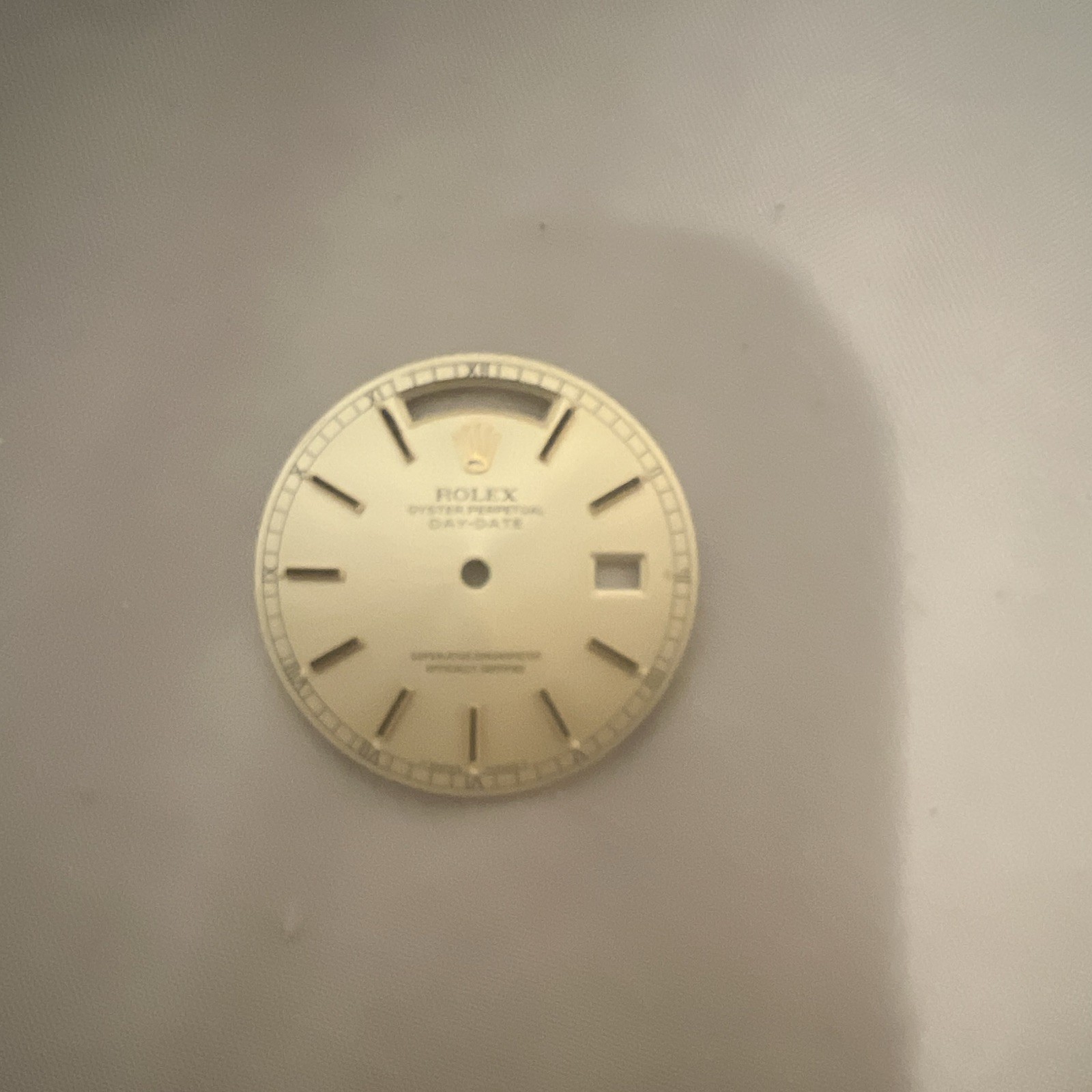 Rolex Gold Watch Dial for Day-Date Non-Numeric Hour Marks Face