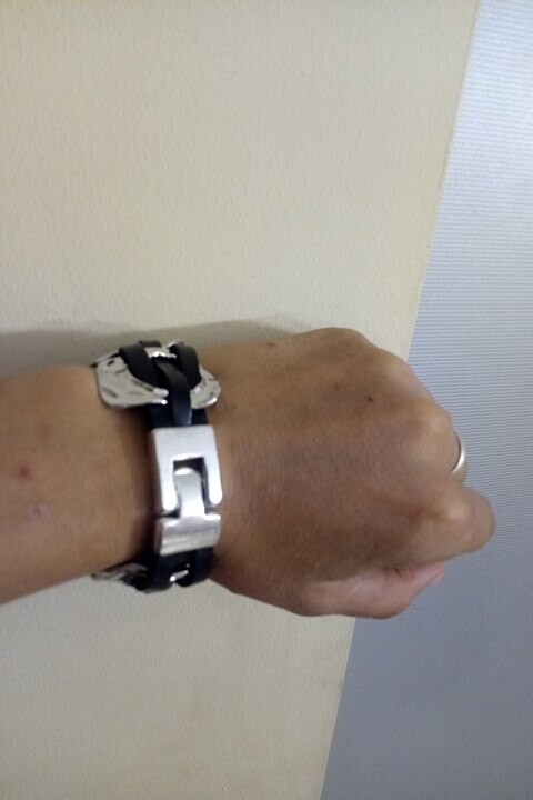 Handmade Uno STYLE De Único 50’s Leather Bracelet BLACK LEATHER (B13)