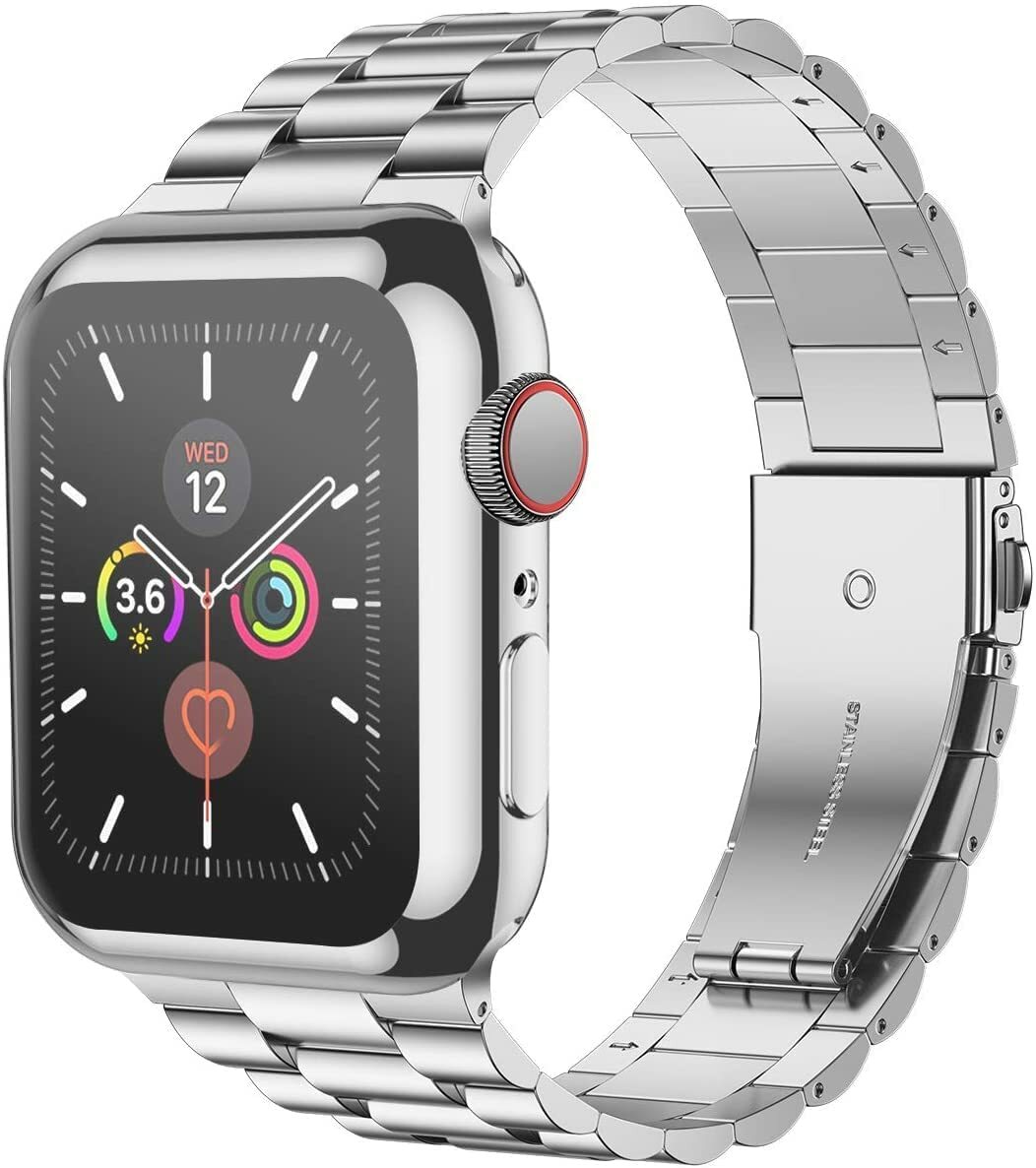 For Apple Watch Series 9 8 7 41/45MM Metal iWatch Strap Band+Full Screen Case