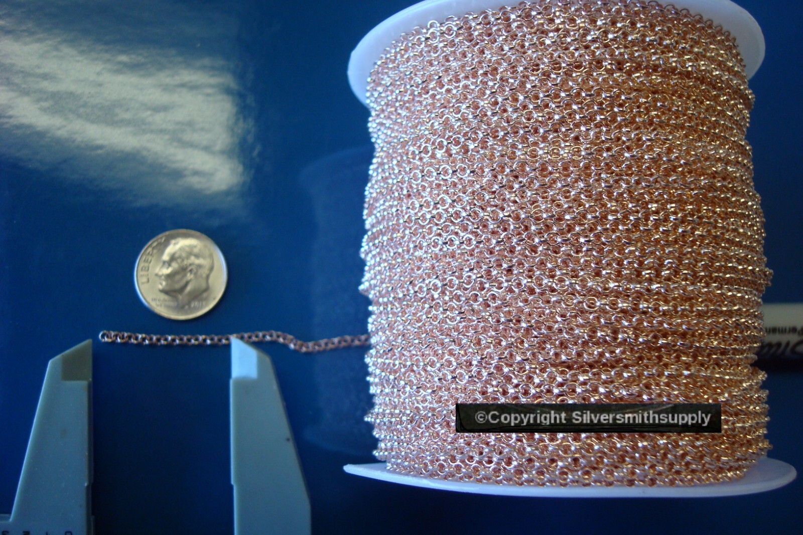 FINE Jewelry chain 12′ 2mm Lt Rose Gold cable close link chain 17 links ” CH104