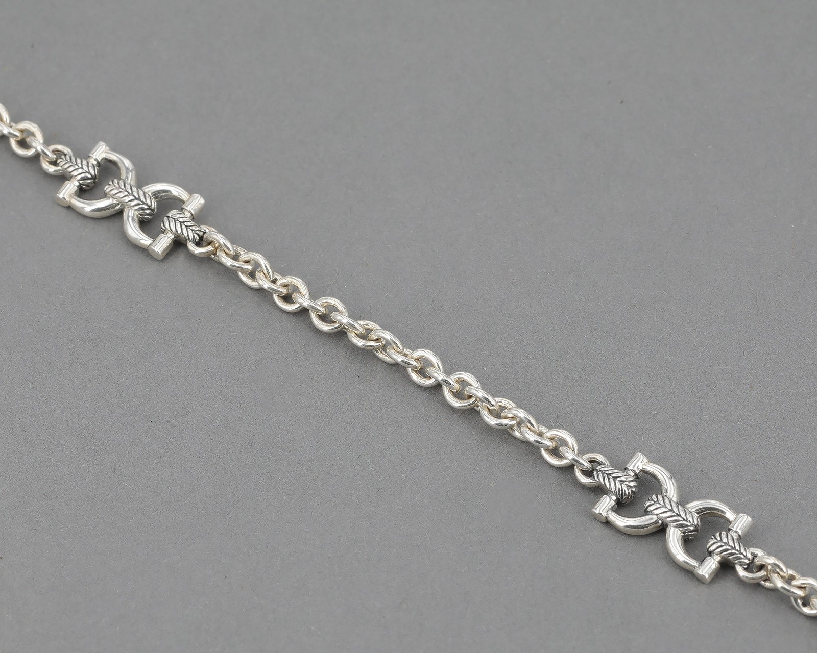 JAI by John Hardy QVC 18″ Sterling Silver Horse Bit Station Equestrian Necklace