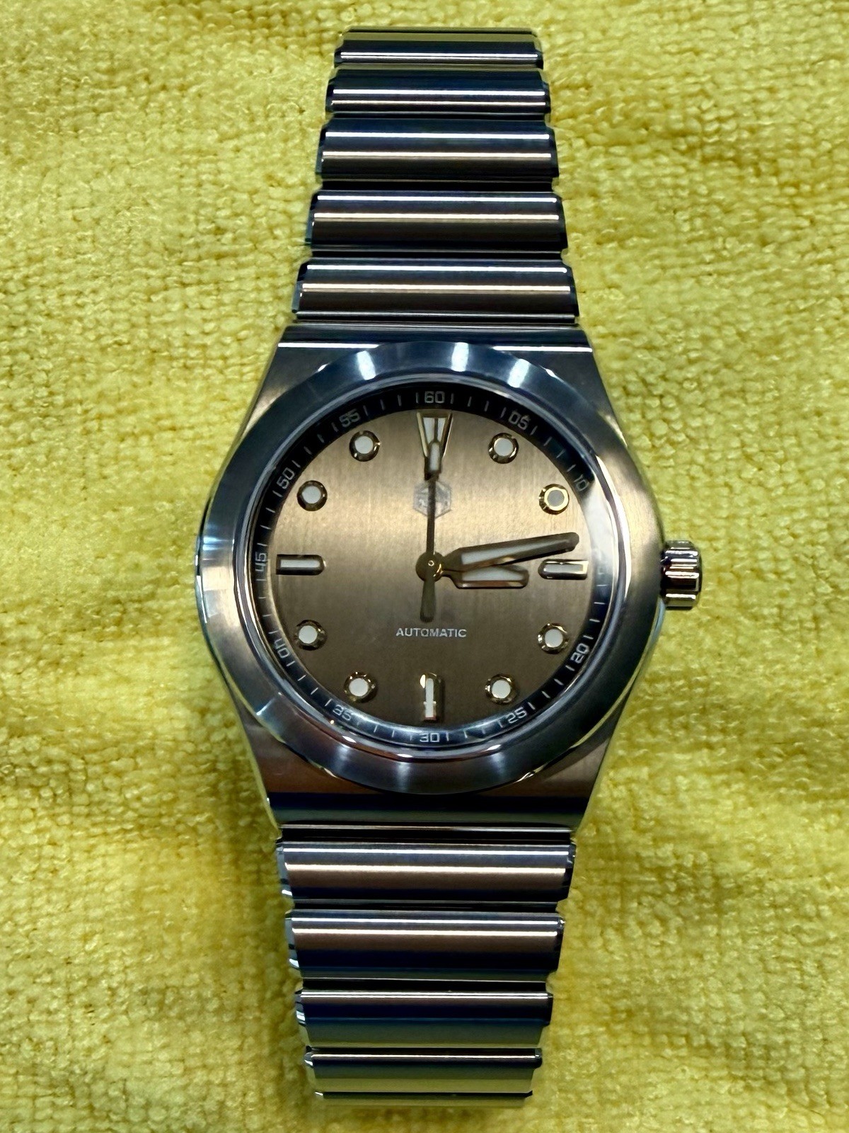 San Martin SN0149-G Miyota 90S5 Hi-Beat Gunmetal Brushed Dial Sapphire-MINT
