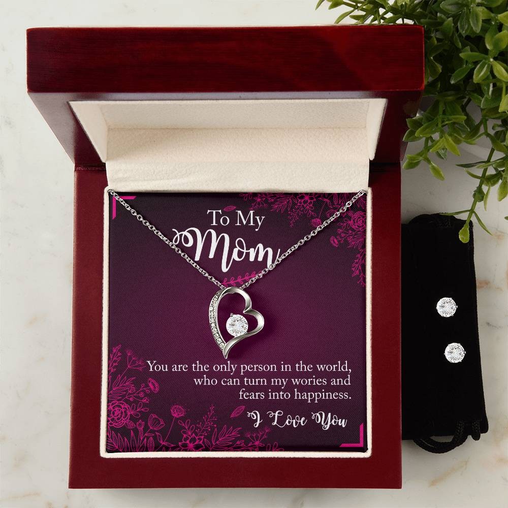 Mom Necklace Earring set, Mother’s Day Gift, Christmas gift, Birthday gift
