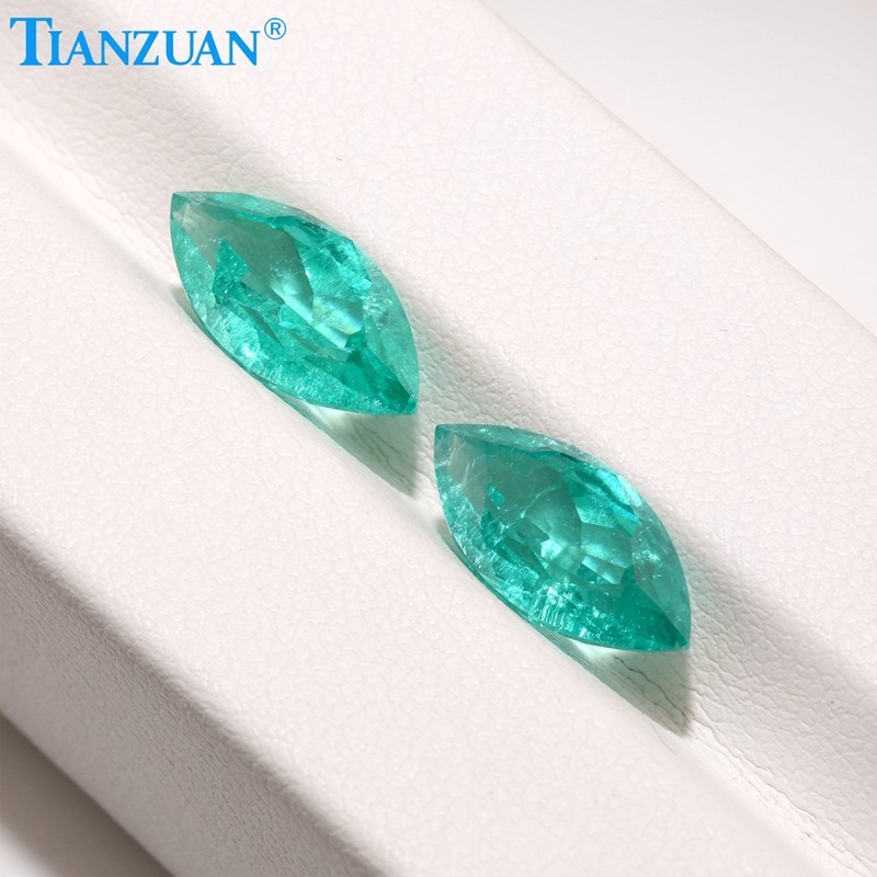 Synthetic YAG Marquise Shape Neon Paraiba Color with inclusions loose Gemstones