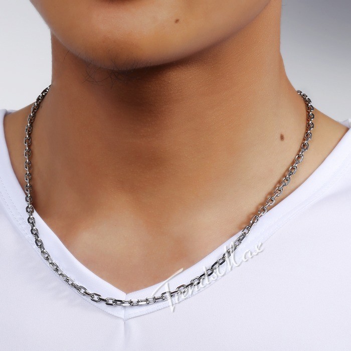 USA Stock 3/4mm Cable Rolo Link Stainless Steel Mens Boys Chain Necklace 18-28″