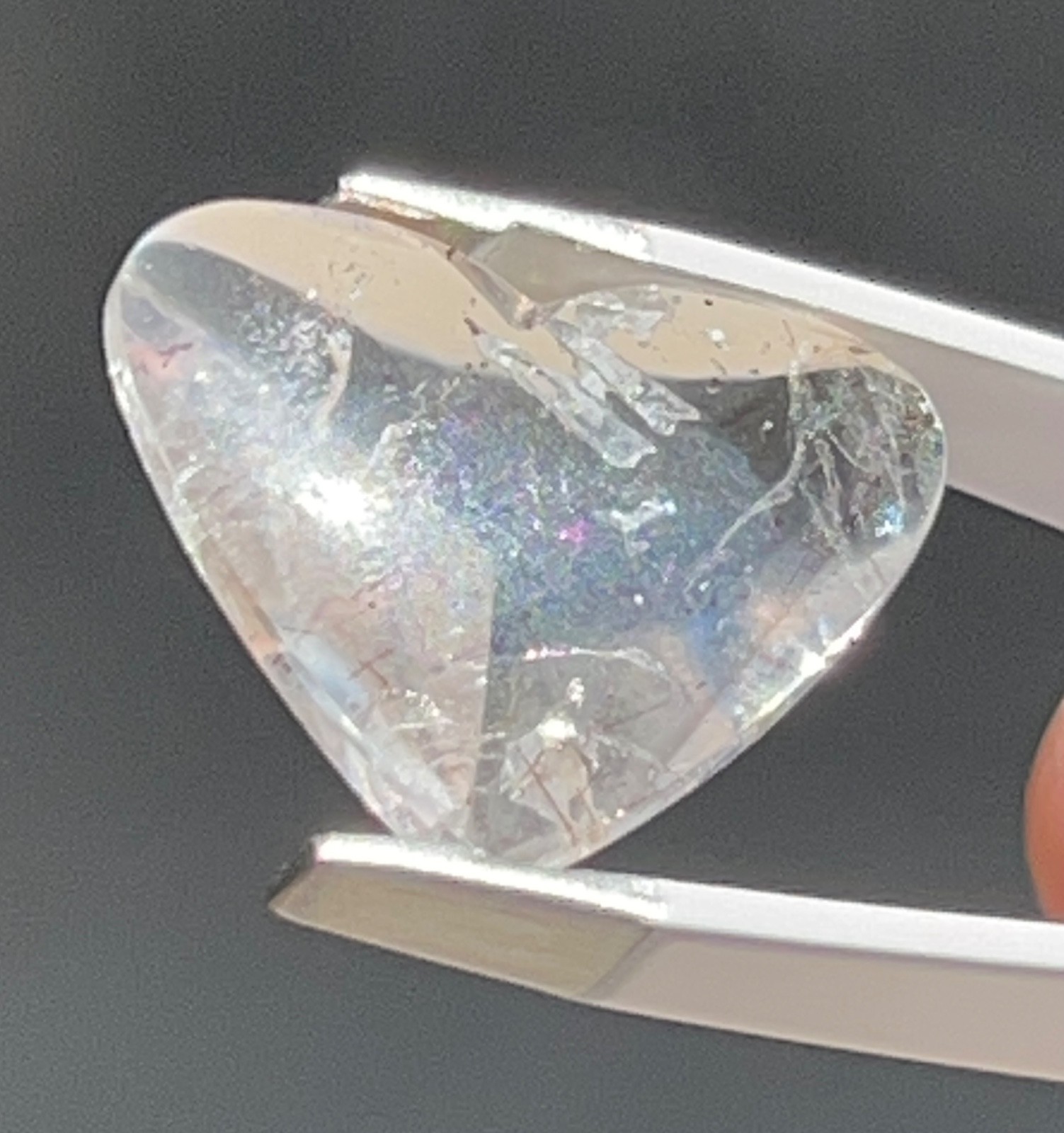 PFS-2 Pink Fire Quartz 10.40ct 20x16x7mm Brazil one mine worldwide