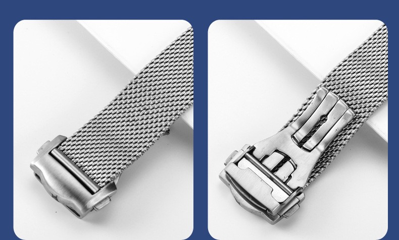 For Omega Seamaster Milanese Mesh Watch Band Stainless Steel Braided Strap 20mm