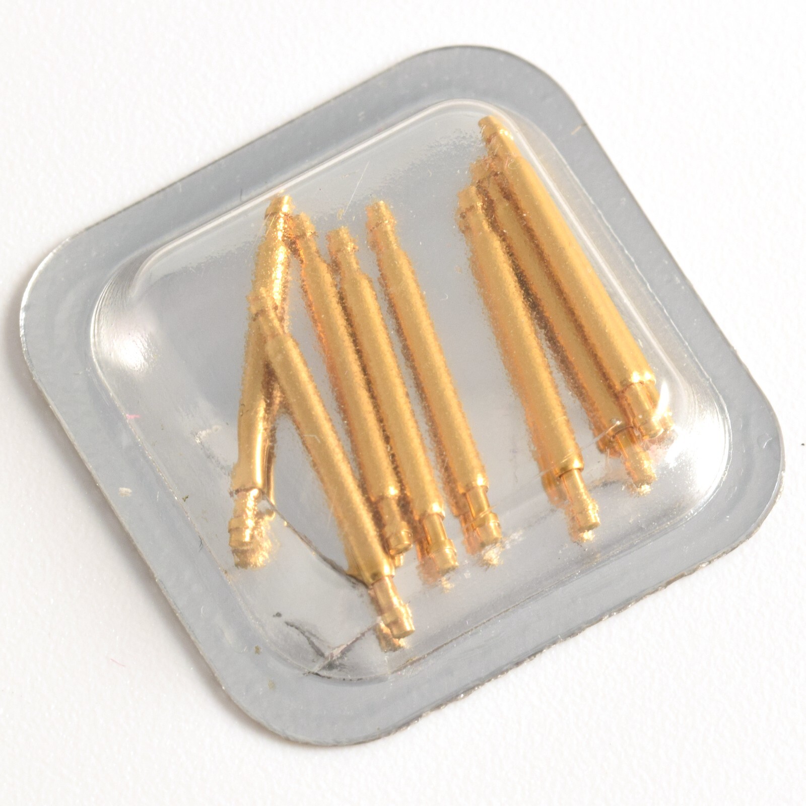 9x Cartier Tank Francaise Ladies Gold Plated Spring Bars 1.3mm, Lug 14mm to 15mm