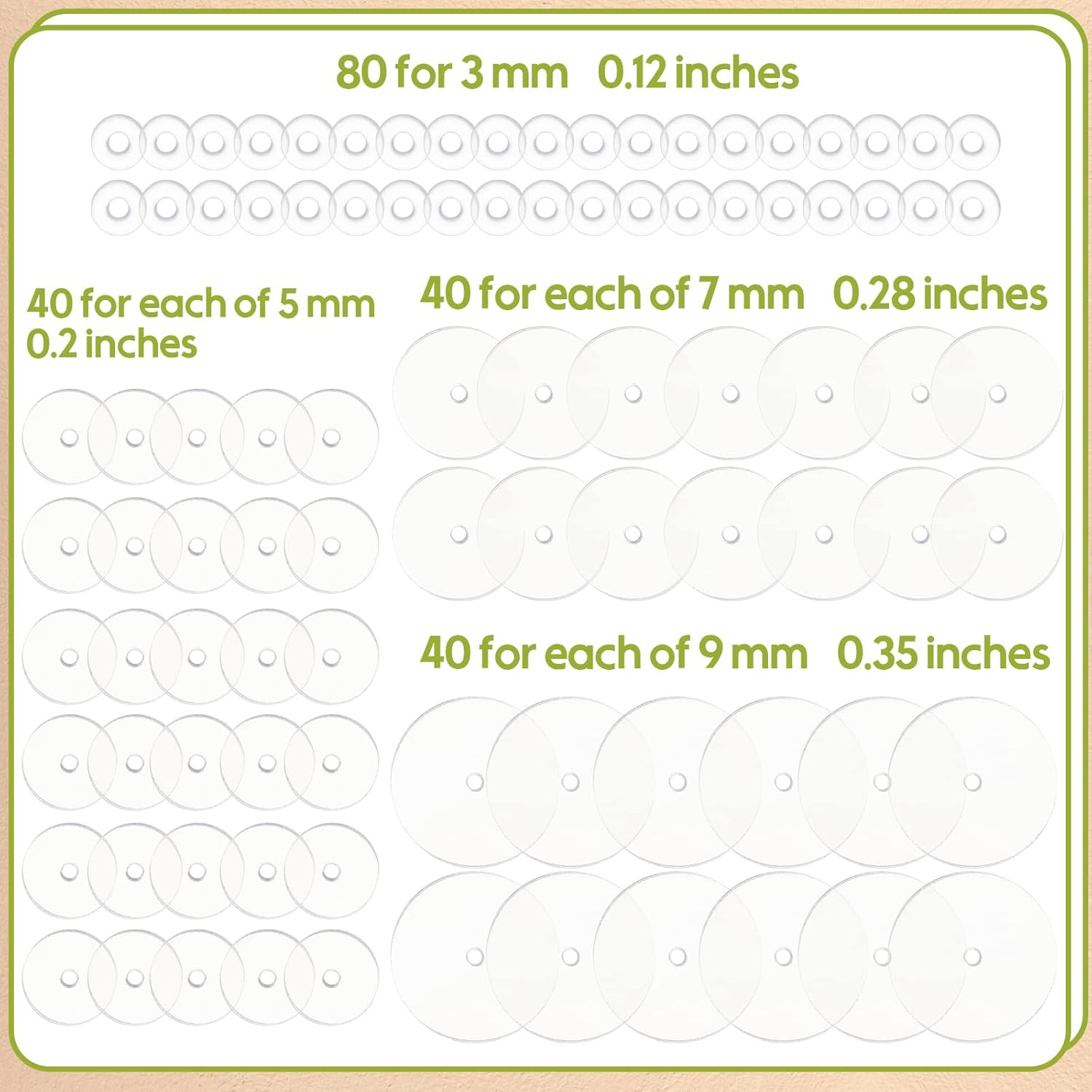 200 Pcs Clear Piercing Disc for Piercing Bump 3/5/ 7/9 Mm Clear Silicone Earring