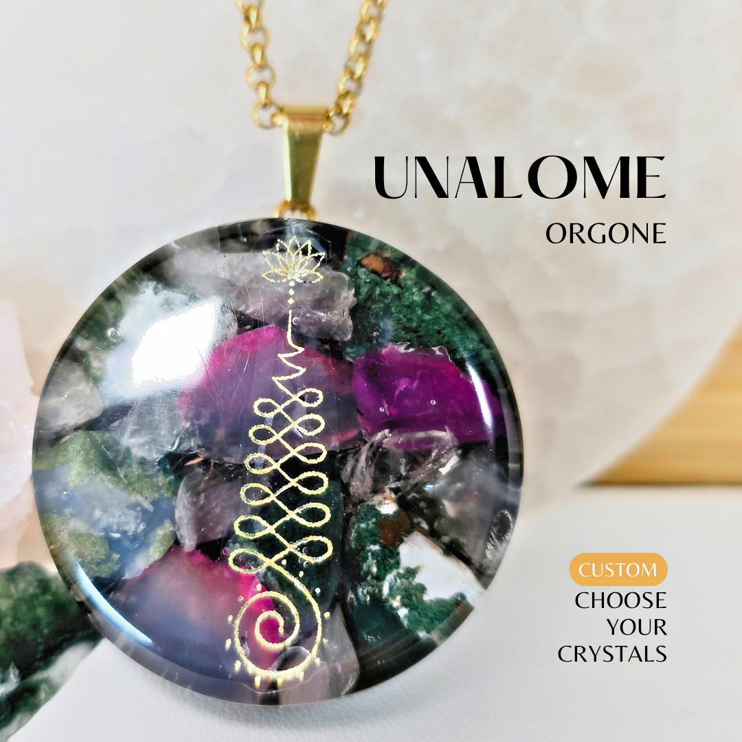 UNALOME Buddhist -Orgone Generator Energy +50 crystals. Self-discovery & triumph