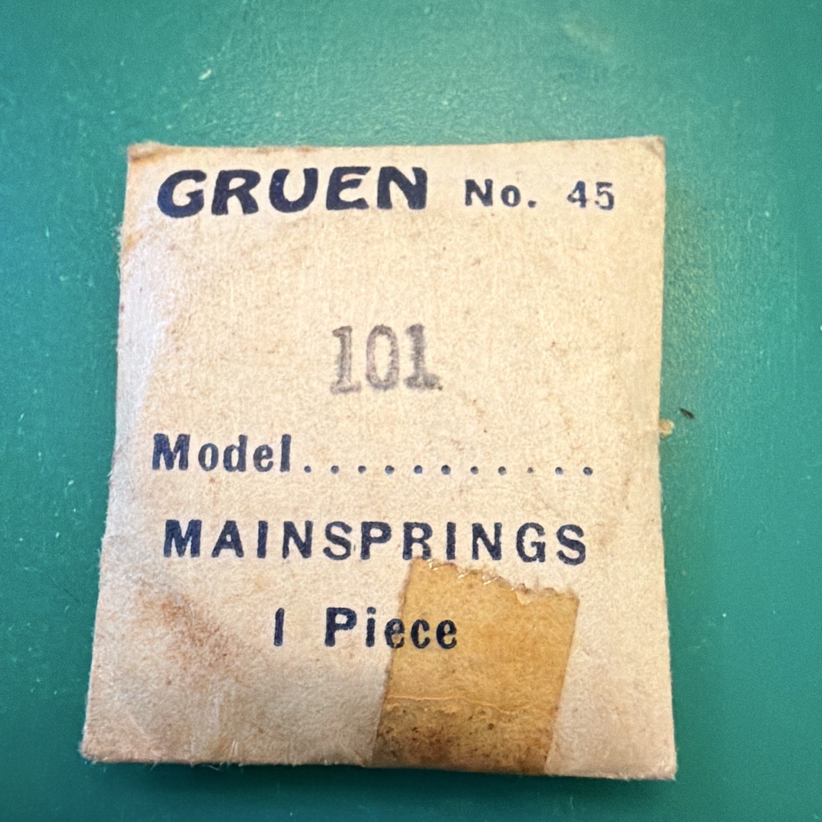 Gruen Watch Mainspring Compatible w/ Model 101 MPN No. 45 Beige