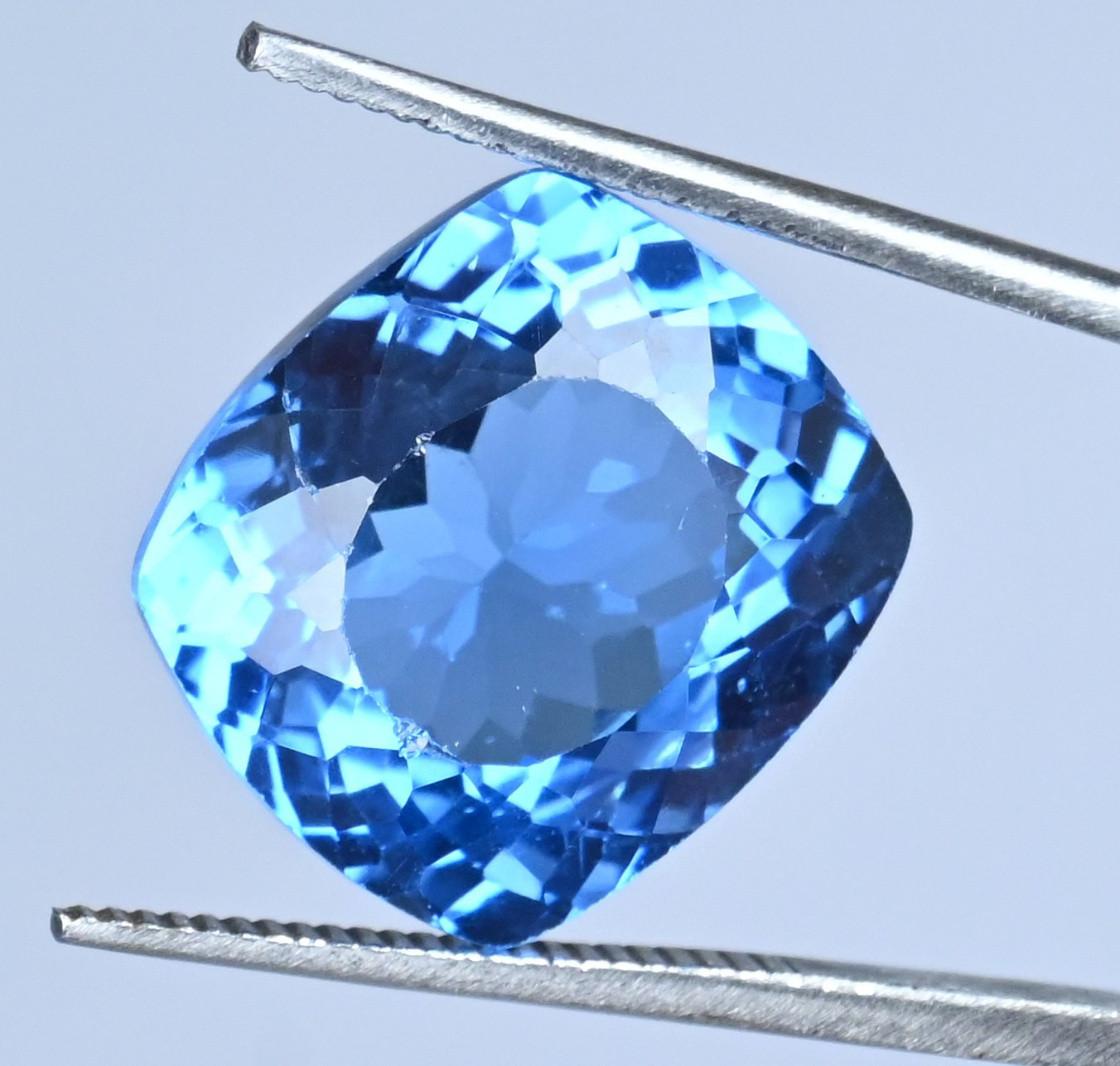 22.65 Ct Natural Flawless Namibian Blue Jeremejevite Cushion Certified Gemstone
