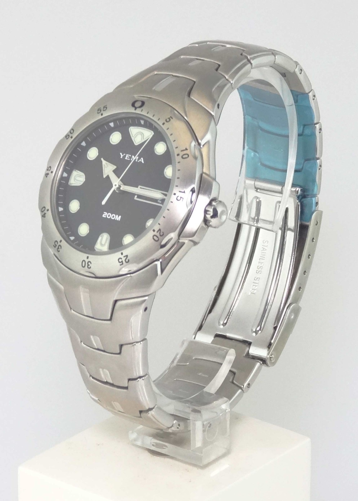 YEMA by Seiko YM 879 Men’s Stainless Steel Qtz Dive Quartz Watch New 200M