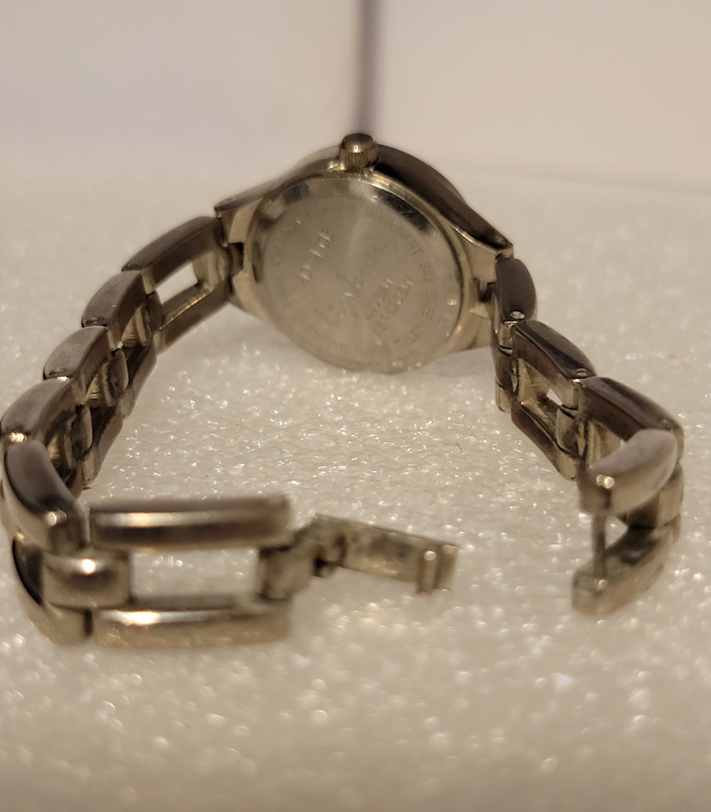 Liz Jones Floral Silver Tone Quartz Watch New Battery Fully Functional