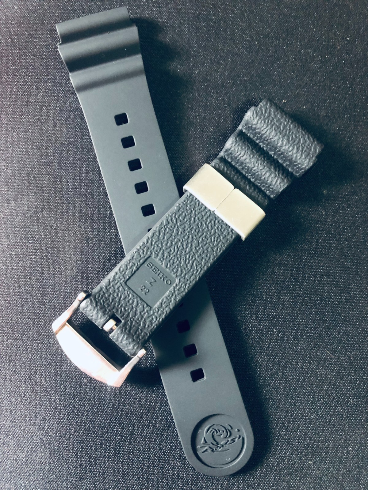 SEIKO 22MM BLACK RUBBER STRAP FOR TURTLE SRP777 SKX007 DIVER WATCH BAND