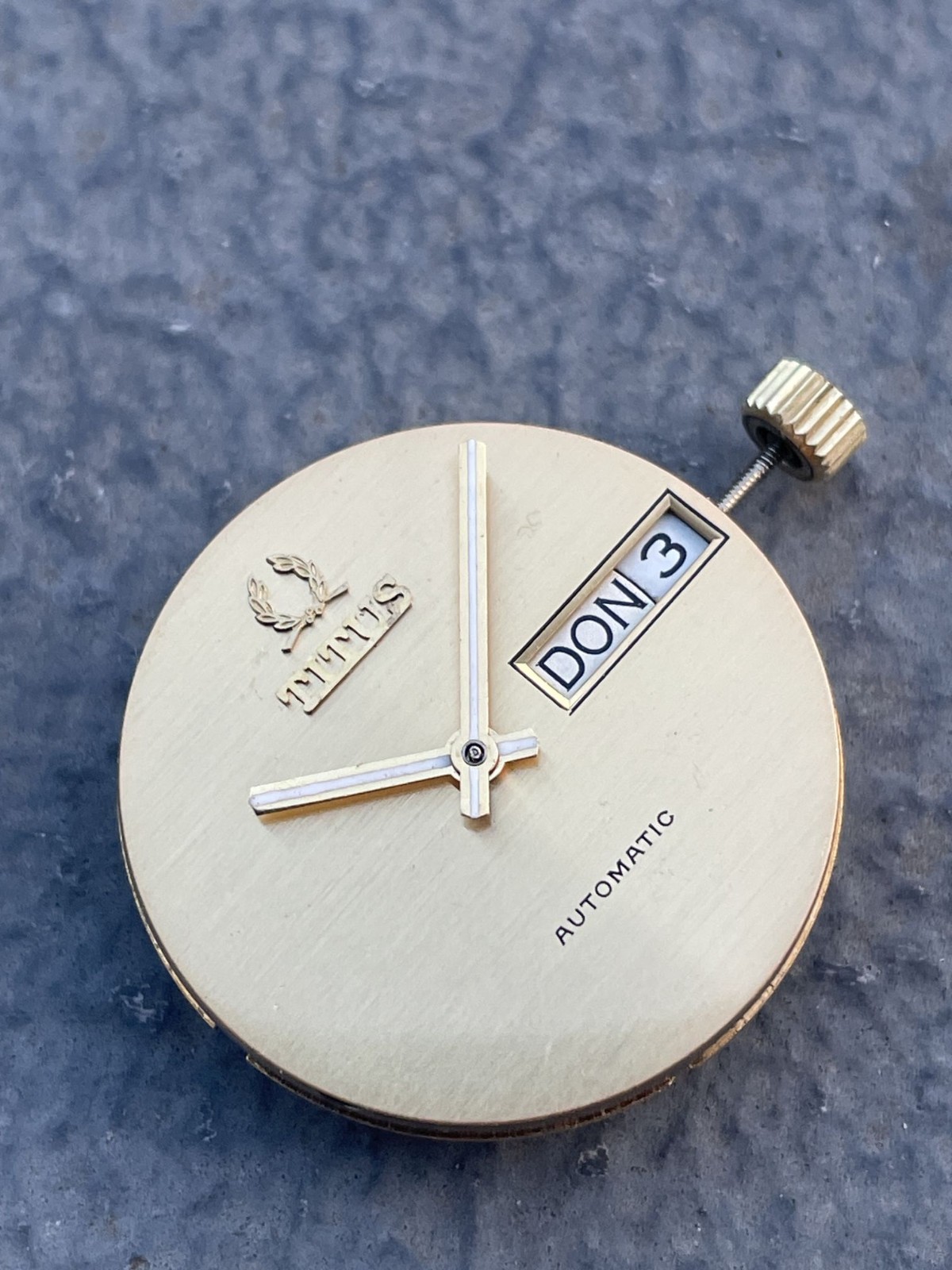 1970’s swiss automatic TITUS EL SOLVIL wristwatch project cal. ETA 2879 !