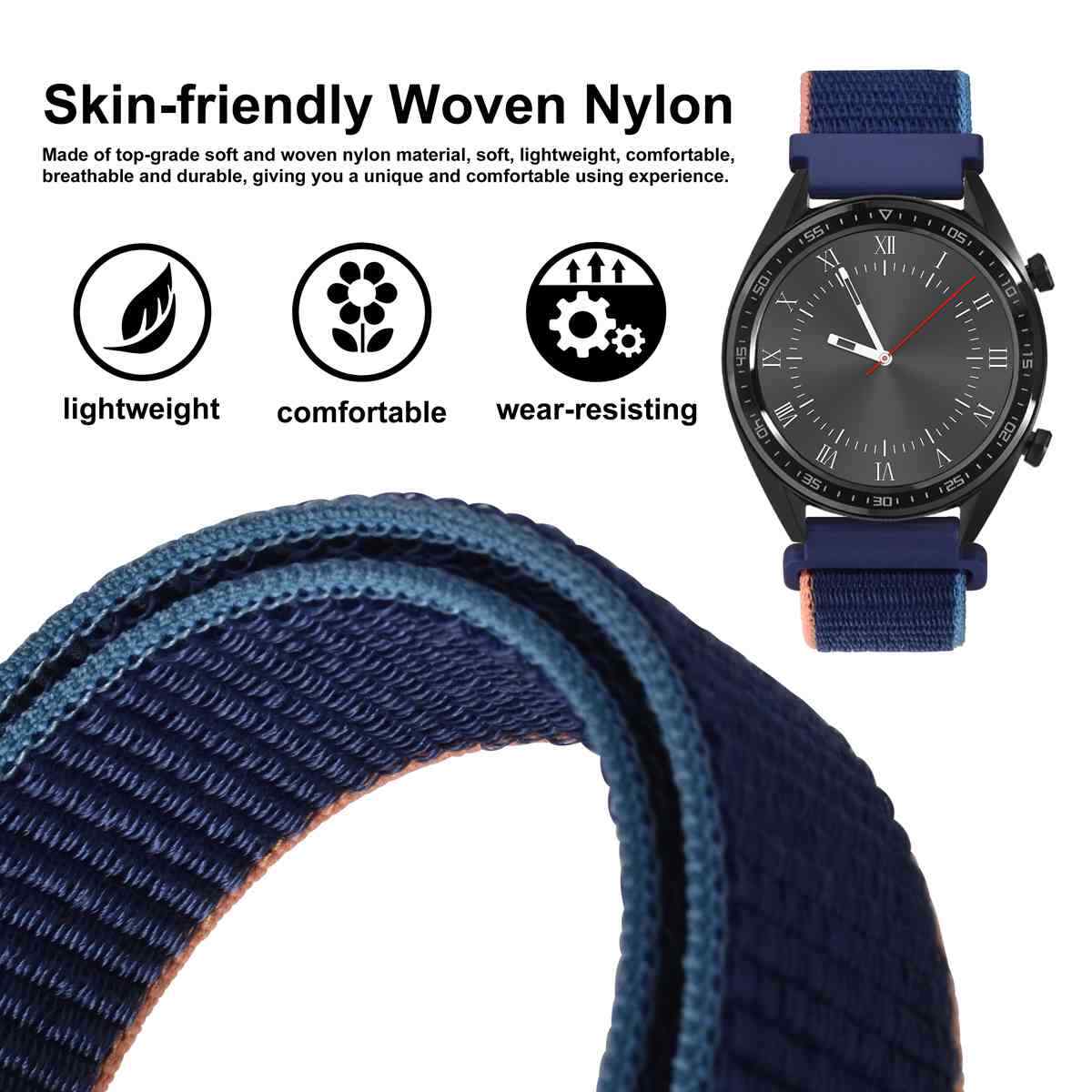 WOCCI Nylon strap Watch Band 18mm 20mm 22mm Watchband for Men Quick Release