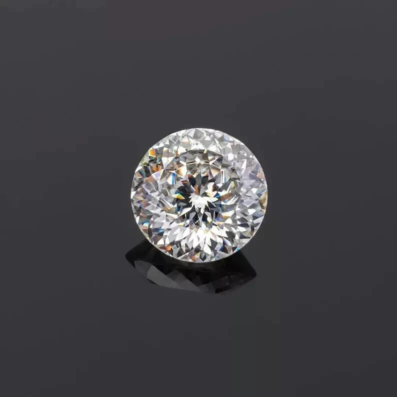 4 Ct Natural White Diamond Portuguese Cut 10.50 mm VVS1 D Grade Certified X05