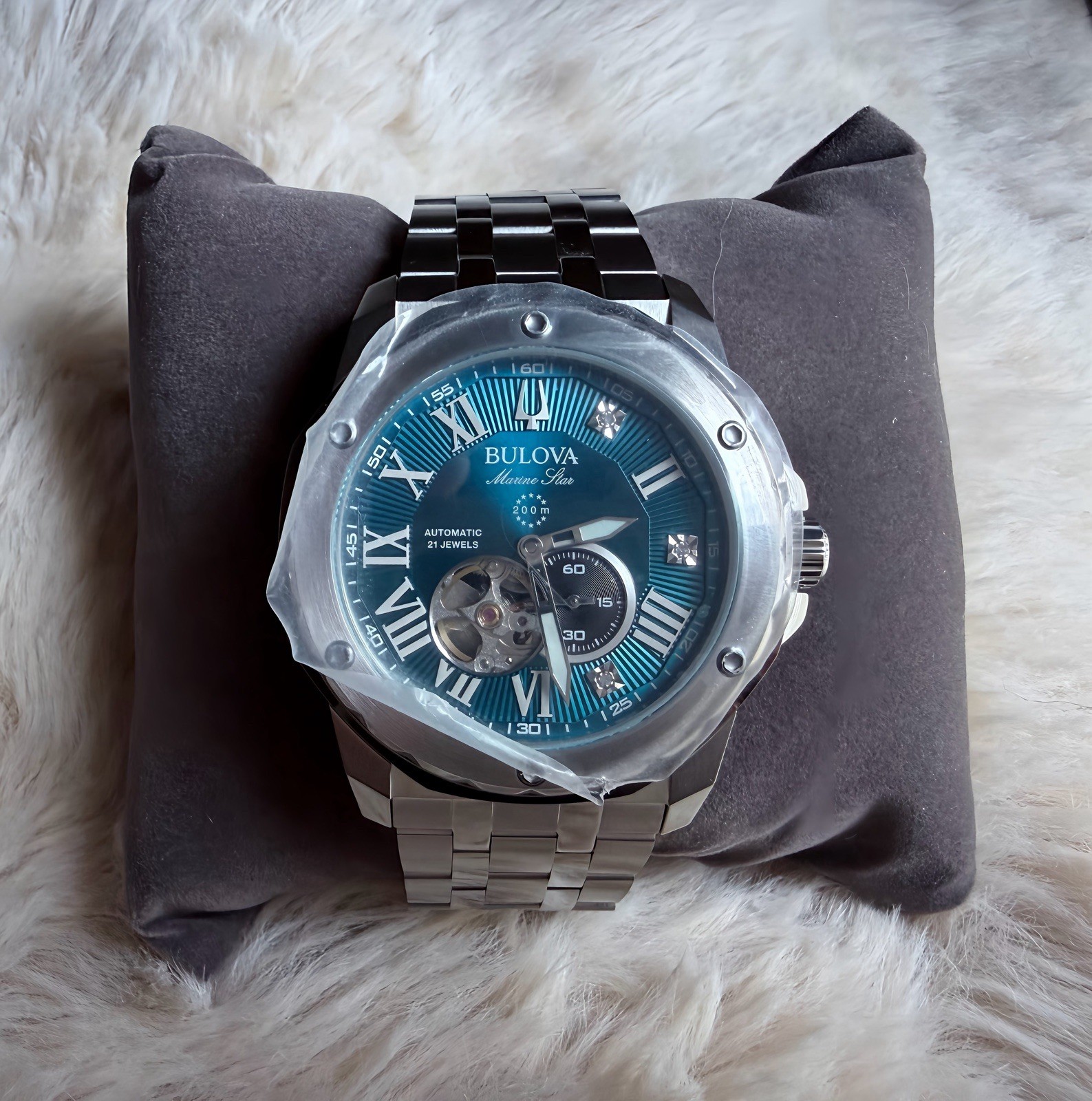 Bulova Marine Star Marc Anthony A (98D184) Unworn – Diamond Accent 1, 3, 5