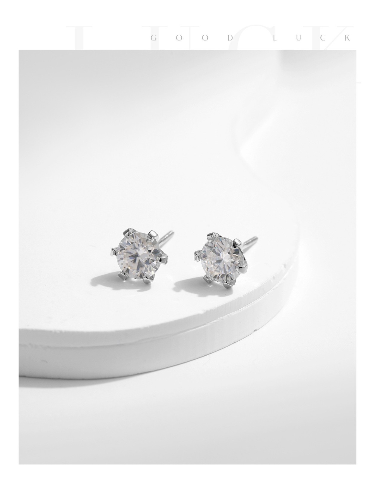 Moissanite Stud Earrings 925 Sterling Silver Screw Back D VVS1 GRA 1CT 2CT